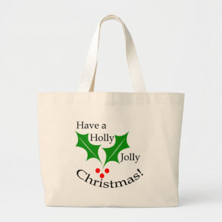 Grand Tote Bag Ayez Noël gai de houx !