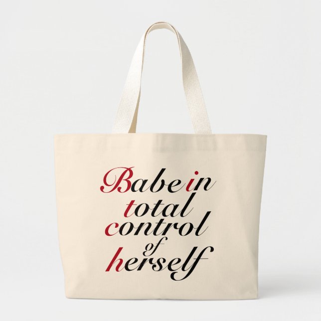 Grand Tote Bag Babe au contrôle Fourre-tout (Devant)