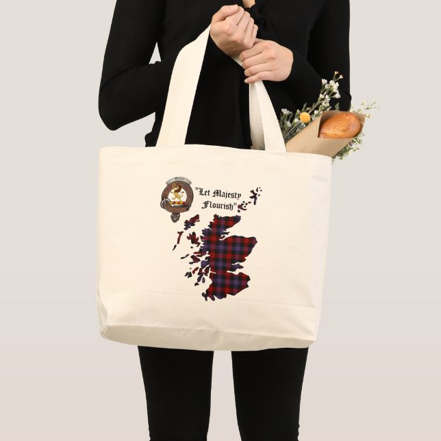 Grand Tote Bag Badge de clan Brown/Broun Jumbo Fourre-tout (Devant (produit))