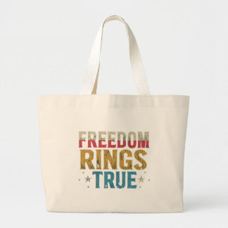 Grand Tote Bag Bagues de liberté vraies