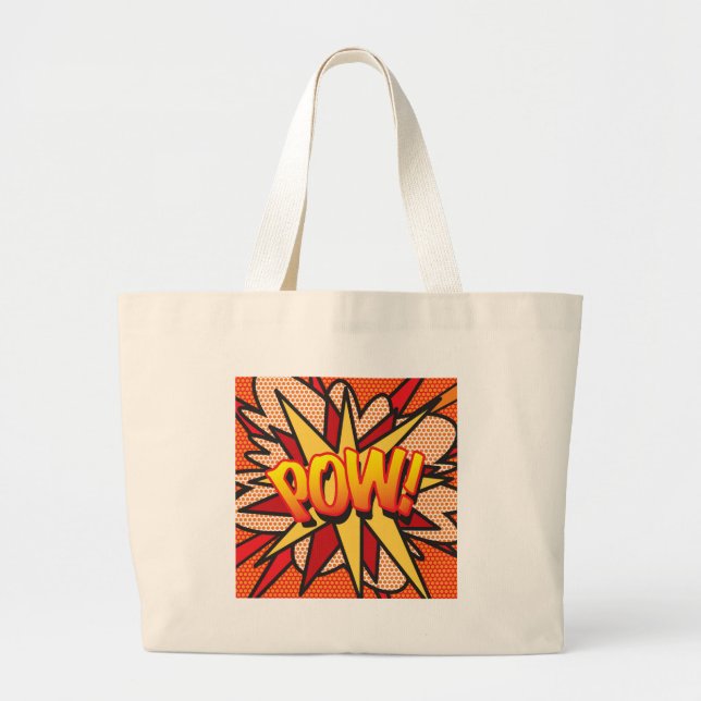 Grand Tote Bag Bande dessinée POW! (Devant)