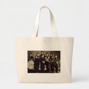 Grand Tote Bag Bande en laiton de garçons, cru de Varsovie