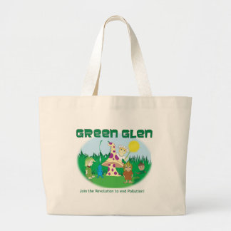 Grand Tote Bag Bande verte Fourre-tout organique 2 de gorge