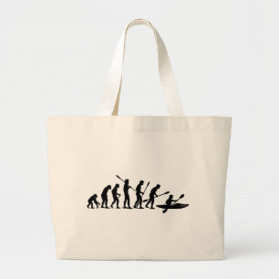 Grand Tote Bag Barbotant l'évolution (kayak)