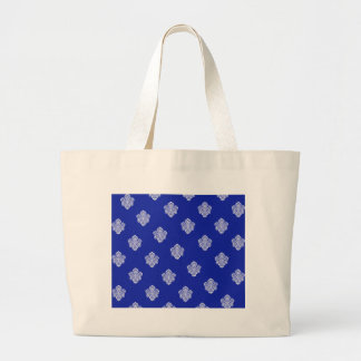 Grand Tote Bag baroque, royal, bleu, ornements, motif, texture