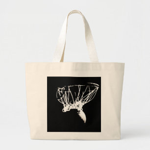 Grand Tote Bag Basket-ball Black White Pop Art