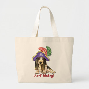 Grand Tote Bag Basset Hound Pirate