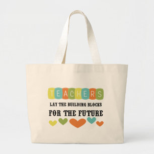 Grand Tote Bag Bâtir Des Blocs Pour L'Avenir