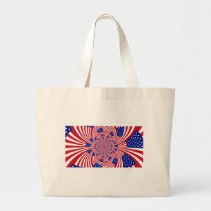 Grand Tote Bag Beau drapeau américain Extraordinaire Kaleidoscope