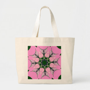 Grand Tote Bag Beau motif de teinte violet rose bébé monogramme d