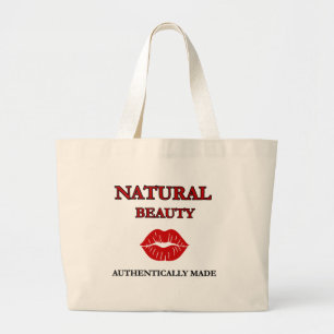 GRAND TOTE BAG BEAUTÉ NATURELLE COTON MOTIVATIONNEL POUR LES ACHA