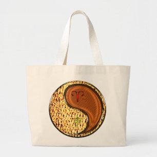 Grand Tote Bag Bélier & Singe de Bois
