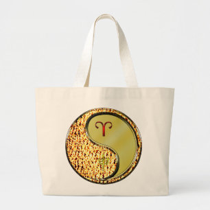 Grand Tote Bag Bélier & Singe de Métal