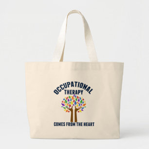 Grand Tote Bag Belle citation d'arbre d'ergothérapie