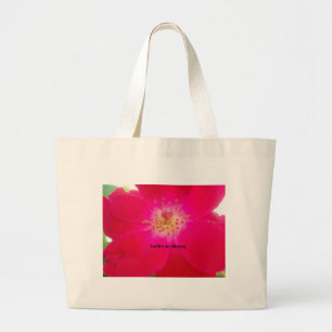 Grand Tote Bag Belle conception kaléidoscope à fleurs rouges