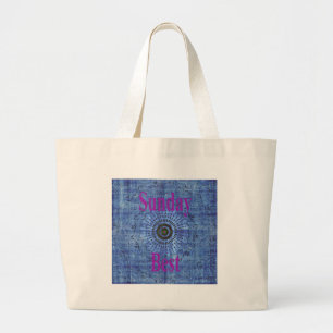 Grand Tote Bag Belle Extraordinaire Design moderne Denim : Dimanc