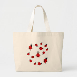 Grand Tote Bag Belle image clipart de coccinelle colorée