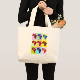 Grand Tote Bag Belle impression Afrique