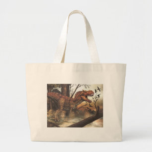 Grand Tote Bag Belle Survie extraordinaire Dinosaur Art Design