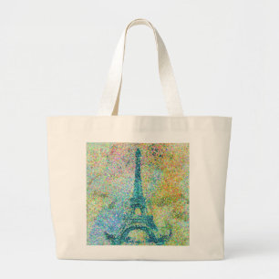 Grand Tote Bag Belle tour Eiffel vintage à la mode