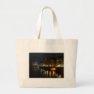 Grand Tote Bag Berlin Allemagne Nuit Spree Allemagne Nuit