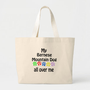 Grand Tote Bag Bernese Mountain Dog Walks Design