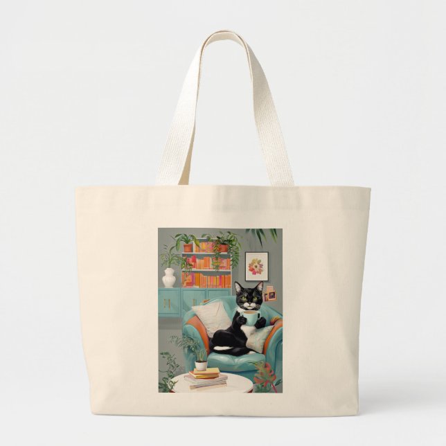 Grand Tote Bag Best Life Cat (Devant)