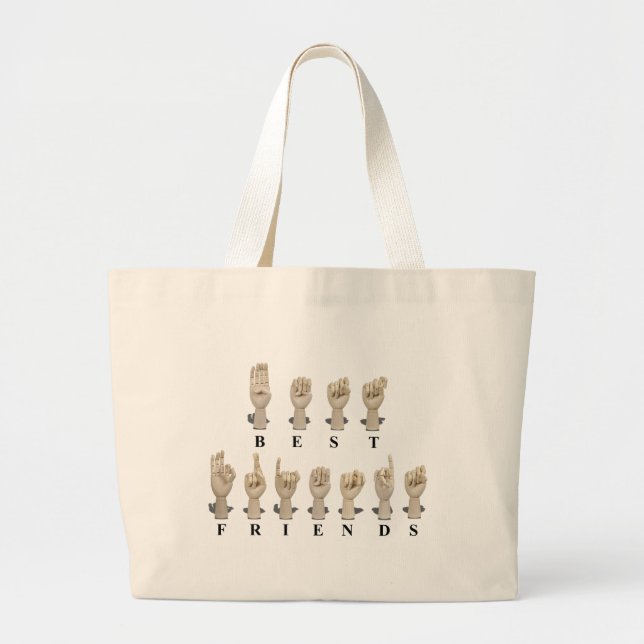 Grand Tote Bag BestFriendsAmeslan062511 (Devant)