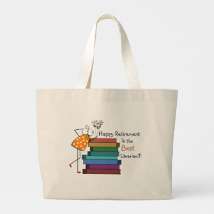 Grand Tote Bag Bibliothécaire à la retraite 