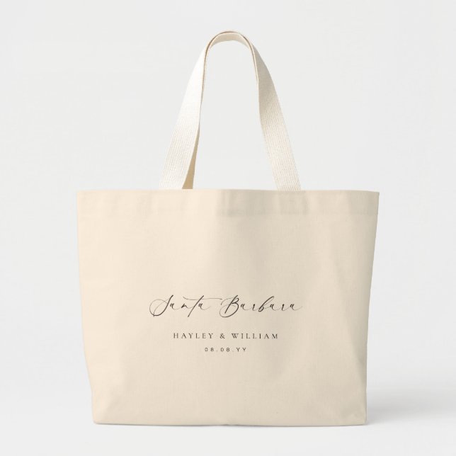 Grand Tote Bag Bienvenue à Ellesmere Père Noël Barbara Mariage (Devant)