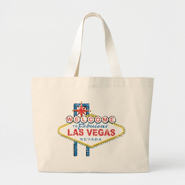 Grand Tote Bag Bienvenue à Fabulous Las Vegas (Devant)