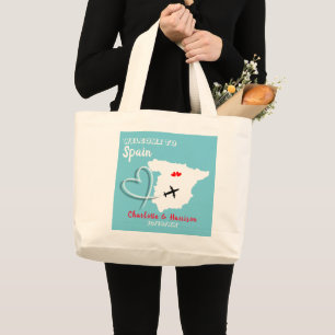 Grand Tote Bag Bienvenue En Espagne Destination Mariage