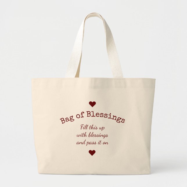 Grand Tote Bag Big Bag of Blessings Pay it Forward Givward Fourre (Devant)