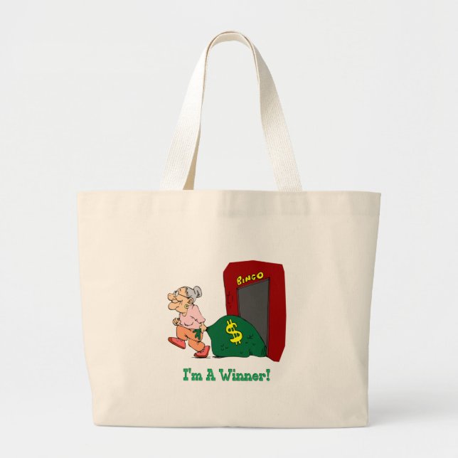 Grand Tote Bag Bingo-test - je suis un gagnant (Devant)