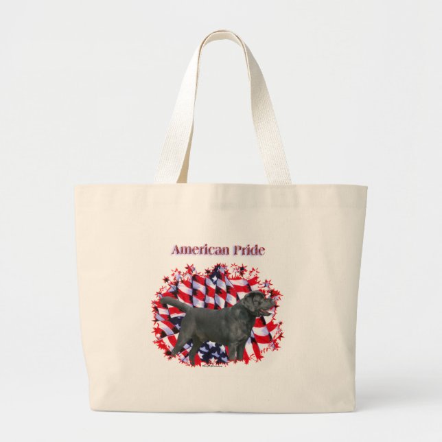 Grand Tote Bag Black Labrador Pride (Devant)