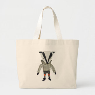 Grand Tote Bag Blaireau mignon d'amis de forêt petit