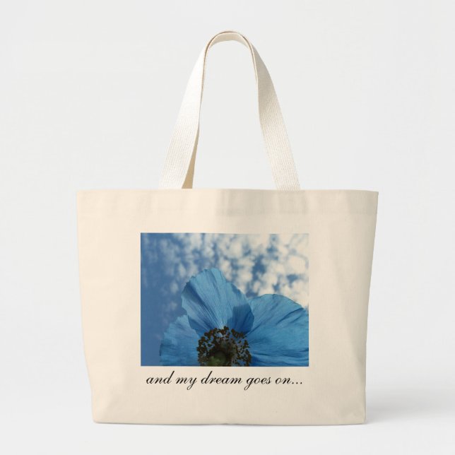 Grand Tote Bag BLEUE POPPY Flower Dream Bleu (Devant)