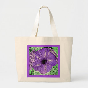 Grand Tote Bag Bloc de gloire du matin Impression - violet doux