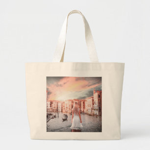 Grand Tote Bag Blondie Dans Venise Romantique