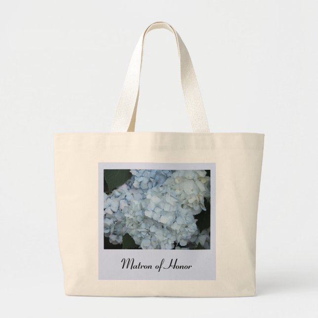 Grand Tote Bag Blue Hydrangea Matron d'honneur (Devant)