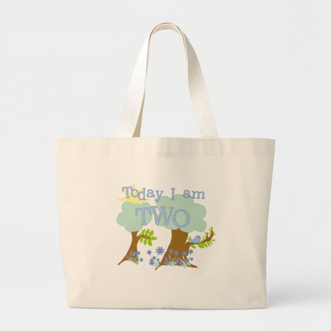 Grand Tote Bag Bluebird 2nd Birthday Tshirts et cadeaux (Devant)