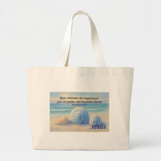 Grand Tote Bag Bolso caracolas de Mar con Versículo Romanos