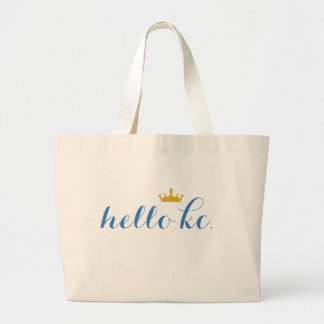 Grand Tote Bag Bonjour éléphant Fourre-tout de ville de couronne