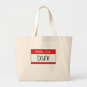 Grand Tote Bag Bonjour, je suis soûl