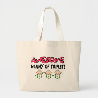 Grand Tote Bag BONNE D'ENFANTS IMPRESSIONNANTE des TRIPLETS