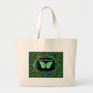 Grand Tote Bag Bonne journée et meilleure nuit papillon.png