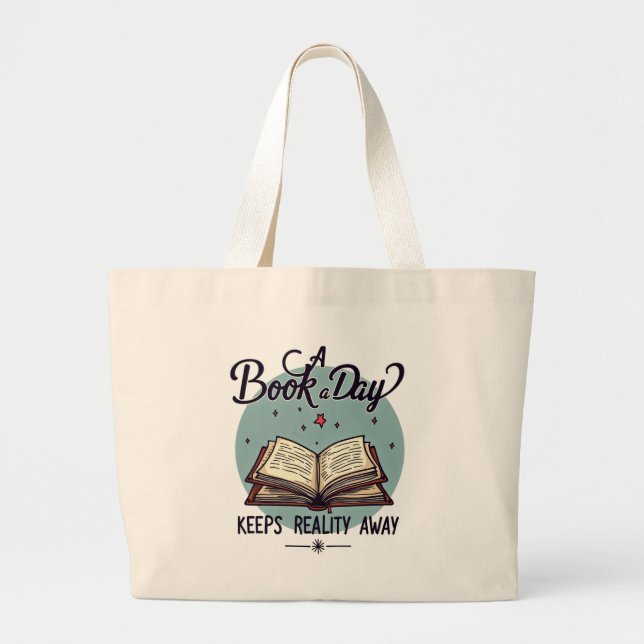 Grand Tote Bag Book Lover Fourre-tout (Devant)