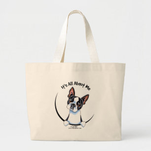 Grand Tote Bag Boston Terrier son tout environ je