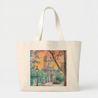 Grand Tote Bag Budapest Retro Bâtiments Mixte de médias Fourre-to