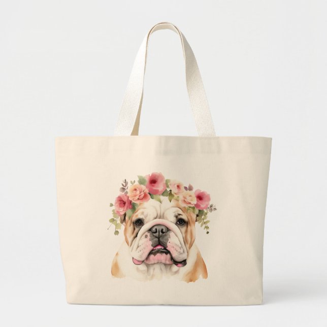 Grand Tote Bag Bulldog anglais Jumbo Fourre-tout (Devant)